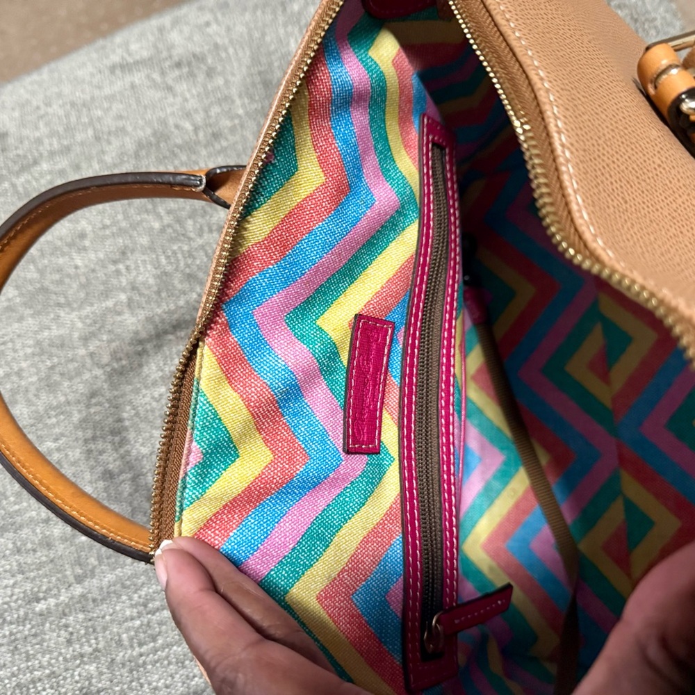 Dooney & Bourke Tan Leather Tote - Picture 4 of 5